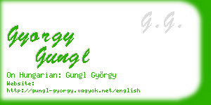gyorgy gungl business card
